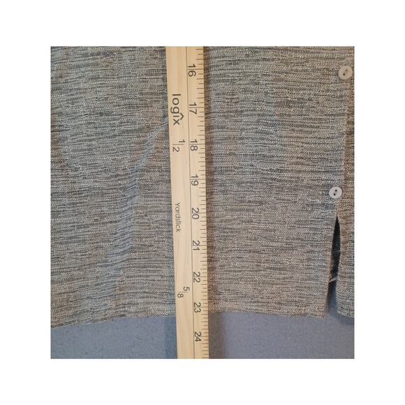 Eileen Fisher Breen Luxury Textured Linen Button Jacket Polished Minimalist Sm - Picture 7 of 8